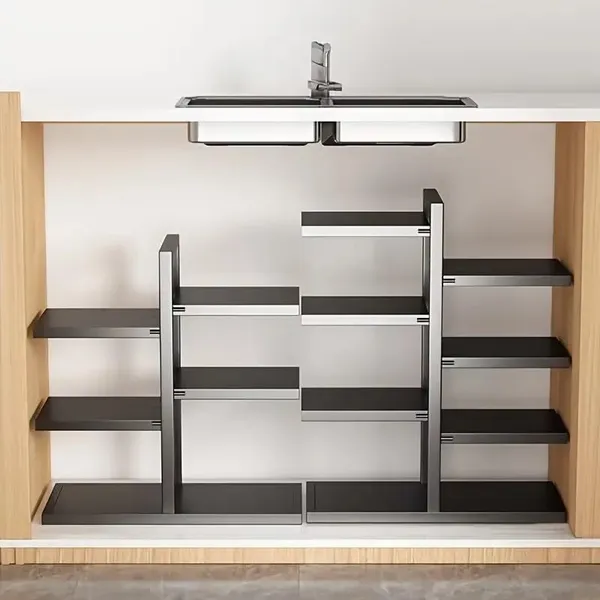 Black_6_Tier_Heavy_Duty_Adjustable_Pot_&_Pan_Under_Sink_Organizer_Pot_Holder_Cookware_Pot_Lid_Holder_6_Tier_Pot_Organizer_Pots_And_Pans_Organizer_For_Cabinetkitchen_Storage_Shelf