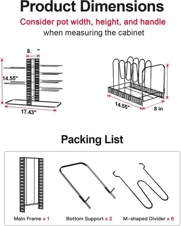 Black_8-Tier_Pots_And_Pans_Organizer_Rack_Under_Cabinet_15_Heightkitchen_Cabinet_Organizers_And_Storage_Light-Duty_Adjustable_Pot_Racks_Pan_Organizers_(Standard-15_H-)
