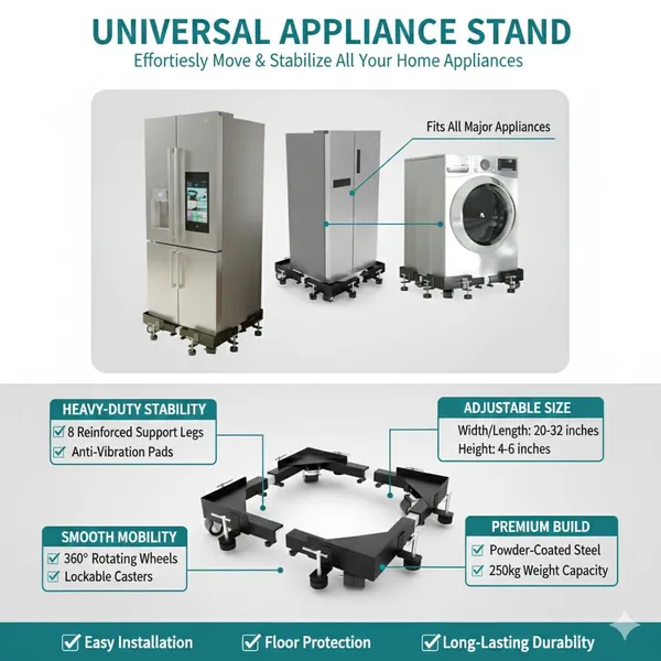 Black_Washing_Machine_Stand_Adjustable_Heavy-Duty_Metal_Trolley_With_Wheels_8_Anti-Vibration_Rubber_Grips_Load_Capacity_250Kg_Suitable_For_Washing_Machine_Fridge_Dishwasher_&_Air_Cooler