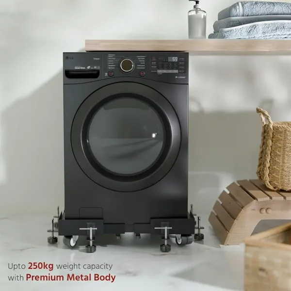 Black_Washing_Machine_Stand_Adjustable_Heavy-Duty_Metal_Trolley_With_Wheels_8_Anti-Vibration_Rubber_Grips_Load_Capacity_250Kg_Suitable_For_Washing_Machine_Fridge_Dishwasher_&_Air_Cooler
