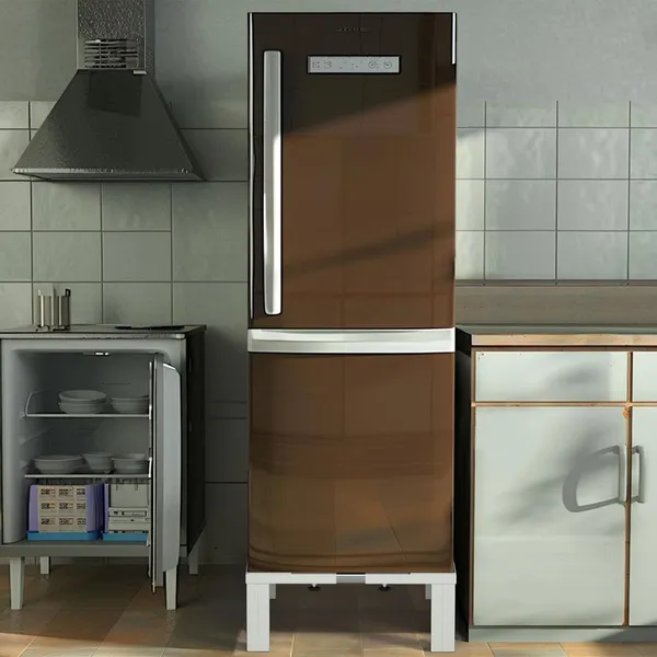 White_Steel_Laundry_Pedestal_Heavy_Duty_Washing_Machine_Stand_Adjustable_Refrigerator_Base_12_Inch_Height_21-29_Inch_Universal_Appliance_Stand_4_Strong_Feet_Multi-Functional