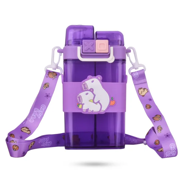 Violet_Capybara_Water_Bottle_2_In_1_Childrens_Water_Bottle_For_Kids