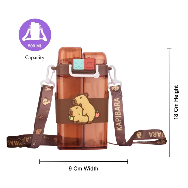 Brown_Capybara_Water_Bottle_/_2_In_1_Water_Bottle_For_Kids_For_Kids