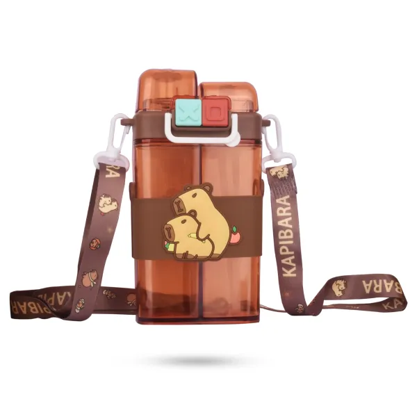 Brown_Capybara_Water_Bottle_/_2_In_1_Water_Bottle_For_Kids_For_Kids