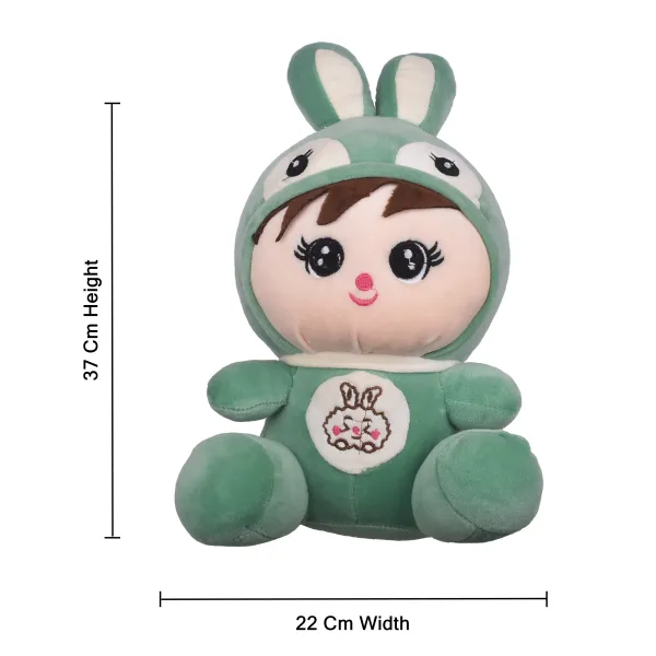 Green_Plush_Girl_Rabbit_Toys_With_Cap_For_Kids