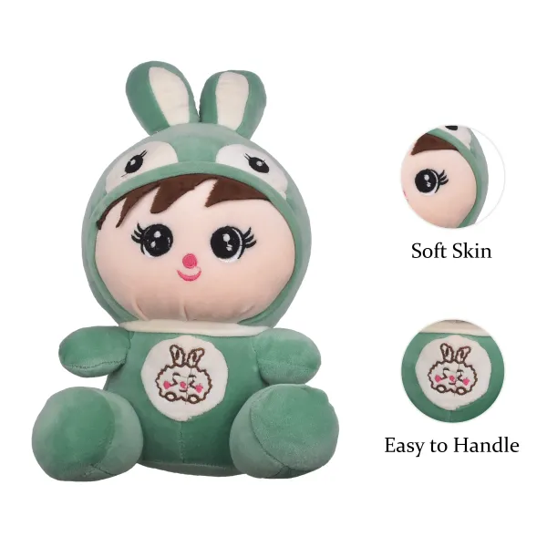 Green_Plush_Girl_Rabbit_Toys_With_Cap_For_Kids