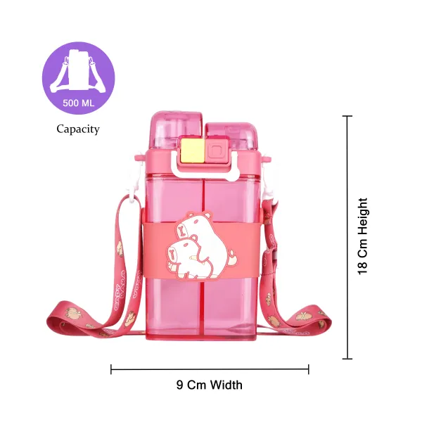 Pink_Capybara_Water_Bottle_(Pink)_|_2_In_1_Water_Bottle_For_Kids