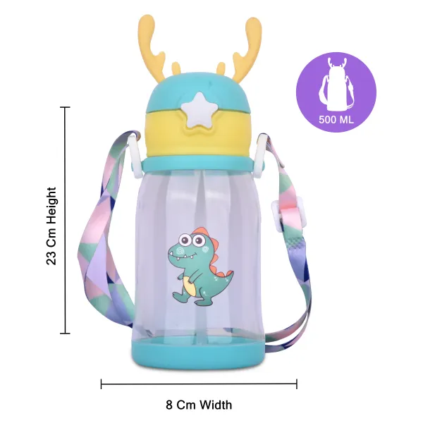 Green_&_Yellow_Water_Bottle_With_Straw_/_Kids_School_Water_Bottle_|_Cartoon_Water_Bottles_For_Kids