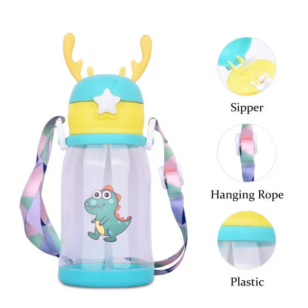 Green_&_Yellow_Water_Bottle_With_Straw_/_Kids_School_Water_Bottle_|_Cartoon_Water_Bottles_For_Kids