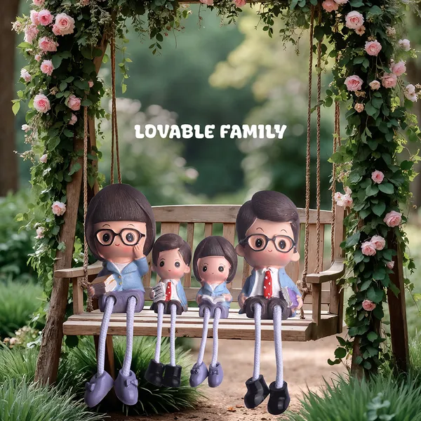 Multicolour_Miniature_Doll_Family_|_Family_Statue_For_Kids