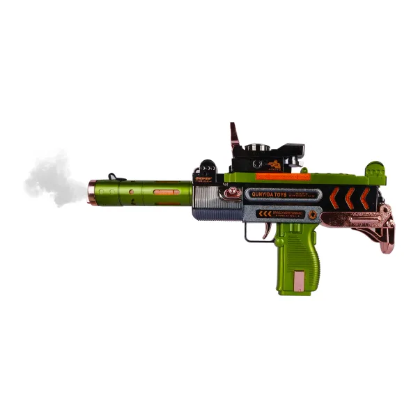 Green_Musical_Smoke_Gun_Toy_With_Moving_Top_Loader_For_Kids