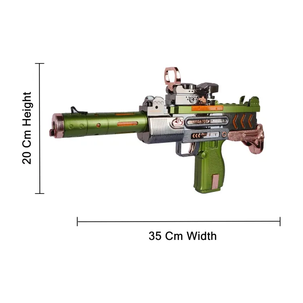 Green_Musical_Smoke_Gun_Toy_With_Moving_Top_Loader_For_Kids