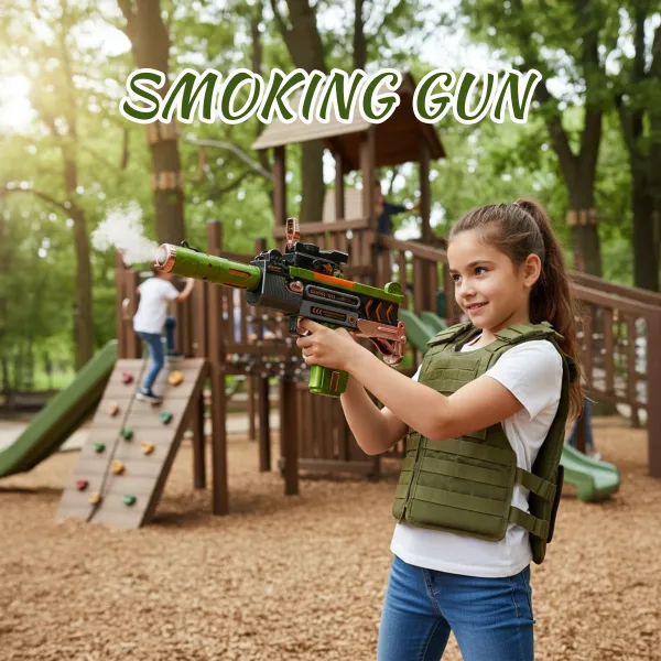 Green_Musical_Smoke_Gun_Toy_With_Moving_Top_Loader_For_Kids