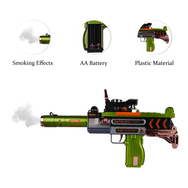 Green_Musical_Smoke_Gun_Toy_With_Moving_Top_Loader_For_Kids