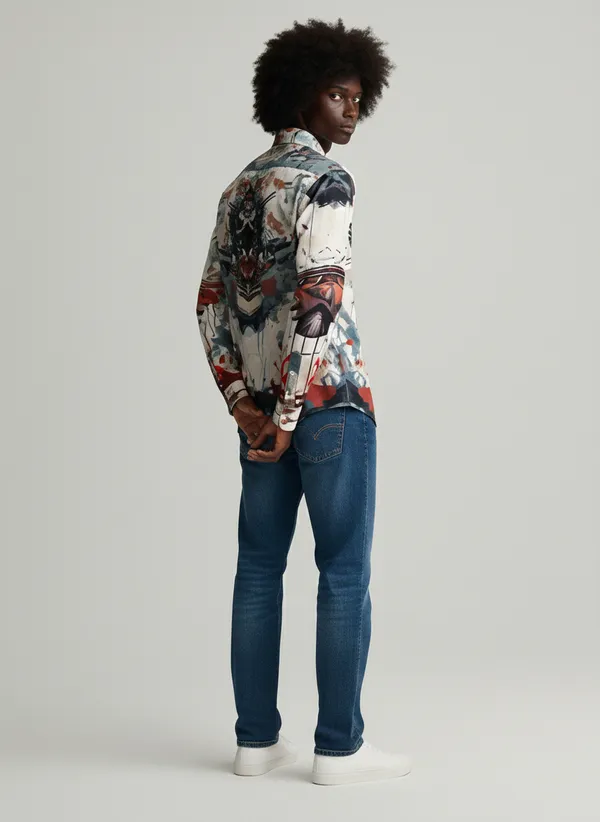 Eagle_Print_Premium_Cotton_Casual_Printed_Shirt_For_Men