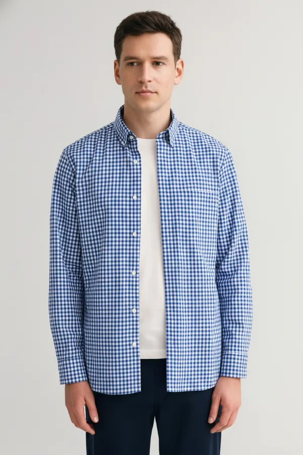 Bluecheck_Premium_Cotton_Casual_Oxford_Shirt_For_Men