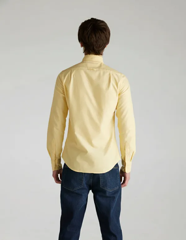 Light_Yellow_Premium_Cotton_Casual_Oxford_Shirt_For_Men