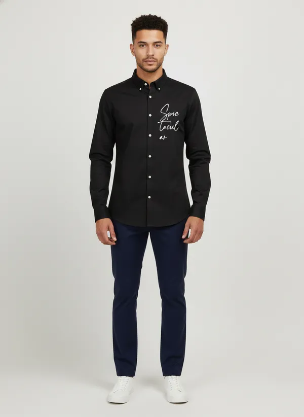 Black_Premium_Cotton_Casual_Printed_Shirt_For_Men