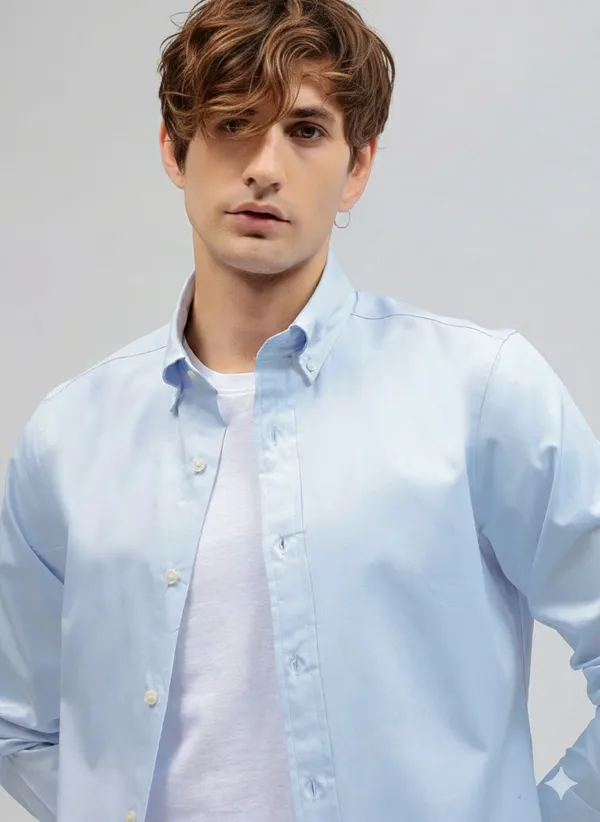 Sky_Blue_Premium_Cotton_Casual_Shirt_For_Men
