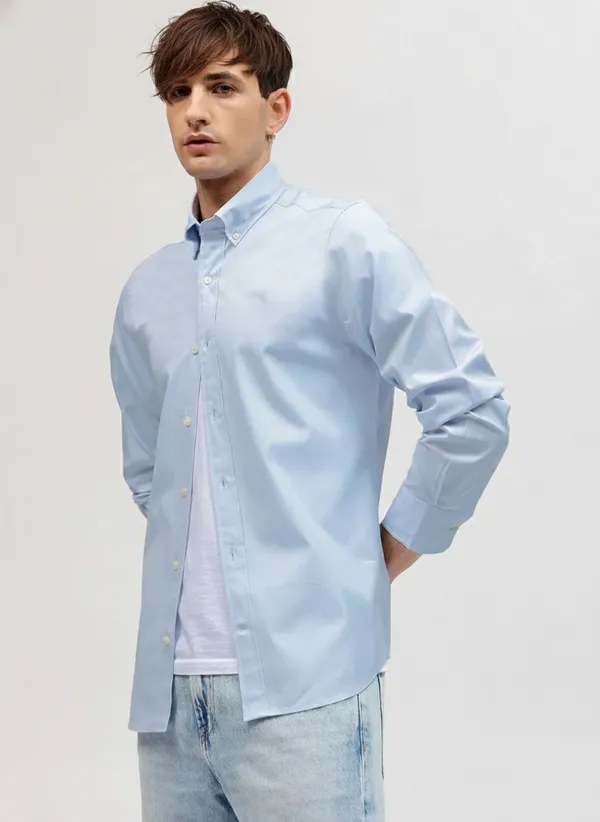 Sky_Blue_Premium_Cotton_Casual_Shirt_For_Men