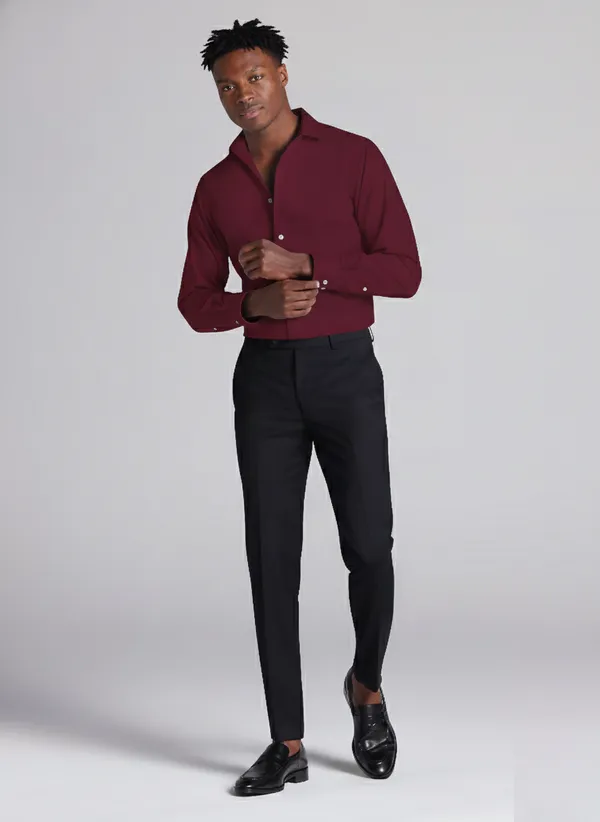 Burgundy_Premium_Cotton_Formal_Shirt_For_Men