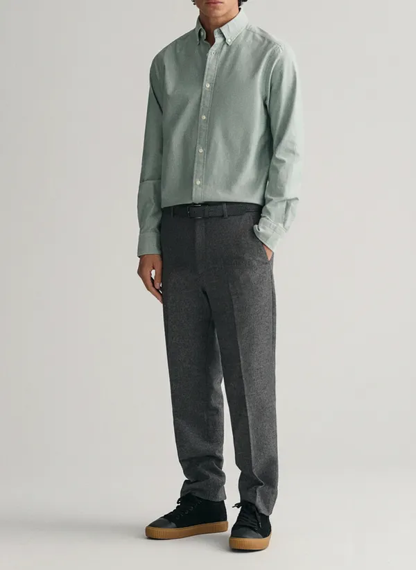 Green_Premium_Cotton_Casual_Oxford_Shirt_For_Men