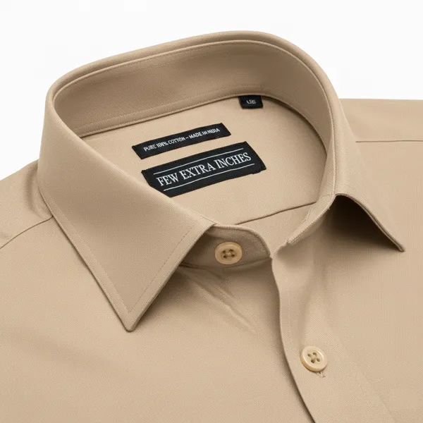 Beige_Premium_Cotton_Formal_Shirt_For_Men