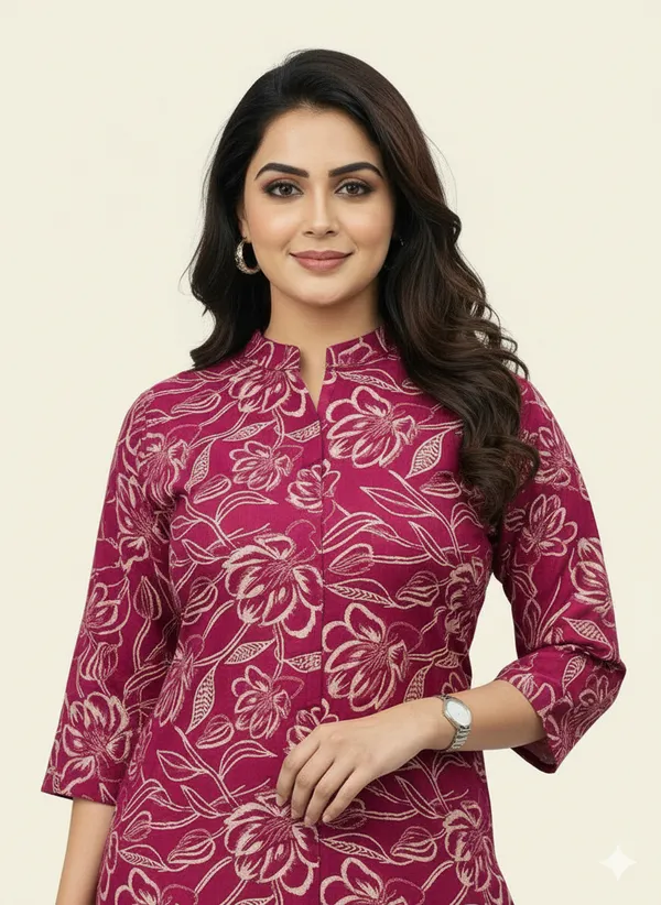 Pink_Printed_Kurtis_Cotton_For_Women