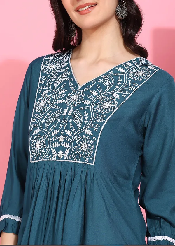 Rama_Green_Embroidered_Kurti_Rayon_For_Women
