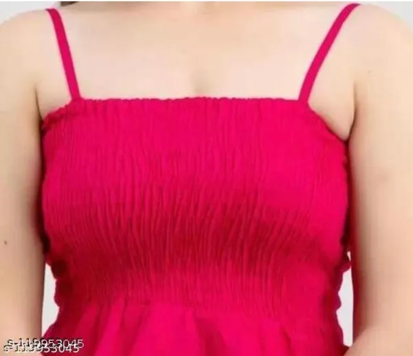 Red_Bobinelastic_Dress_Rayon_For_Women