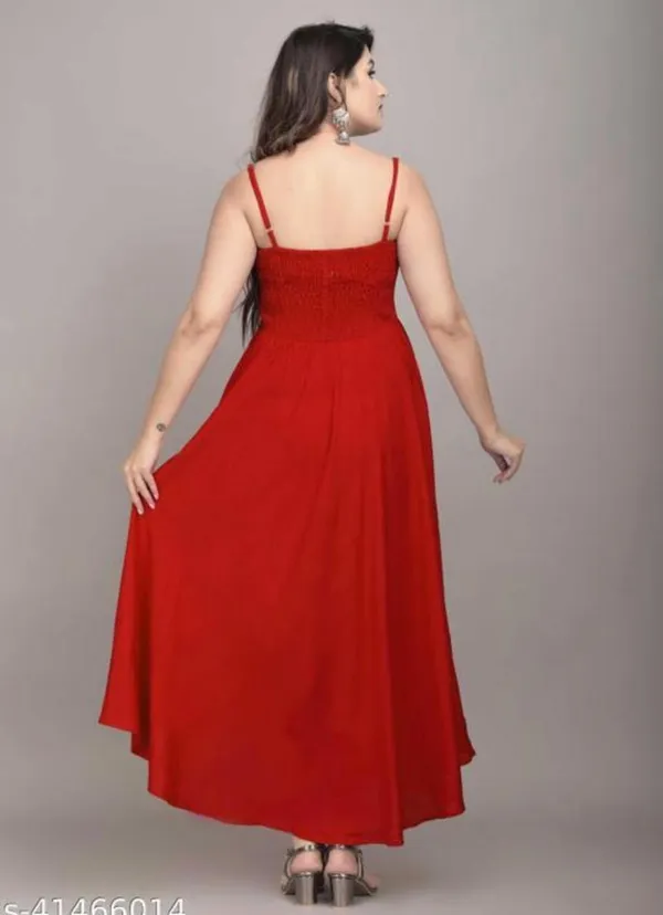 Red_Bobinelastic_Dress_Rayon_For_Women