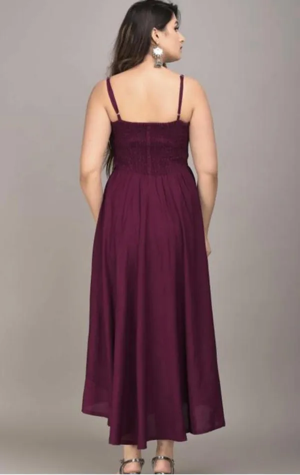 Maroon_Bobinelastic_Dress_Rayon_For_Women