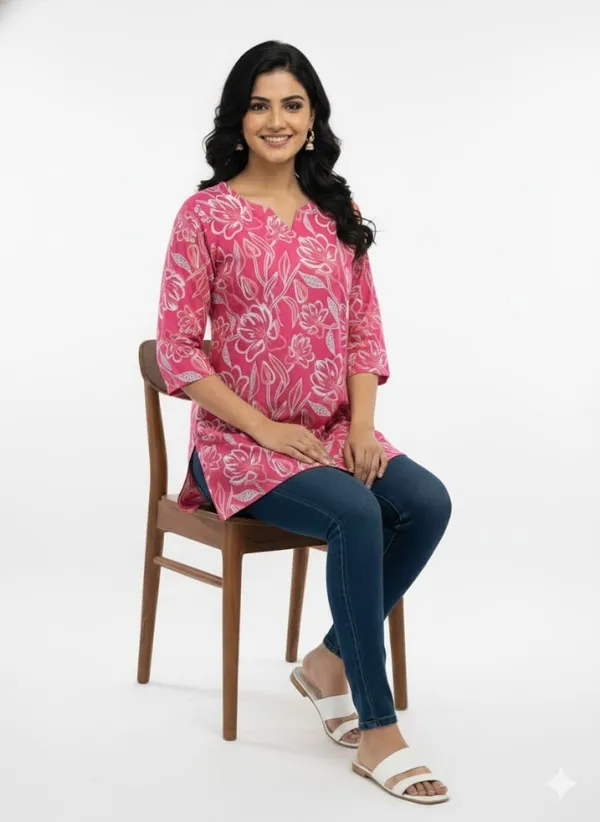 Pink_Printed_Kurtis_Cotton_For_Women