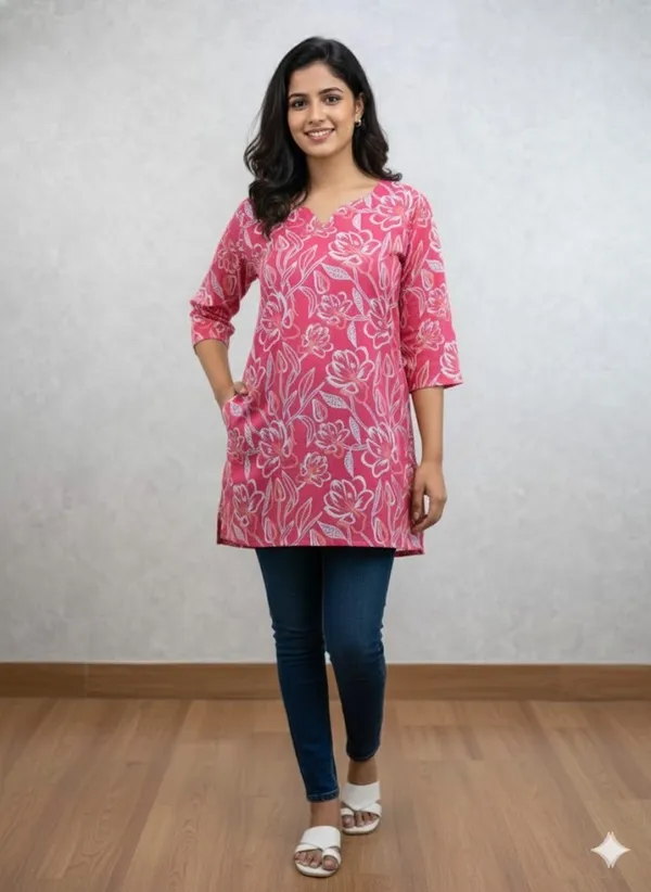 Pink_Printed_Kurtis_Cotton_For_Women