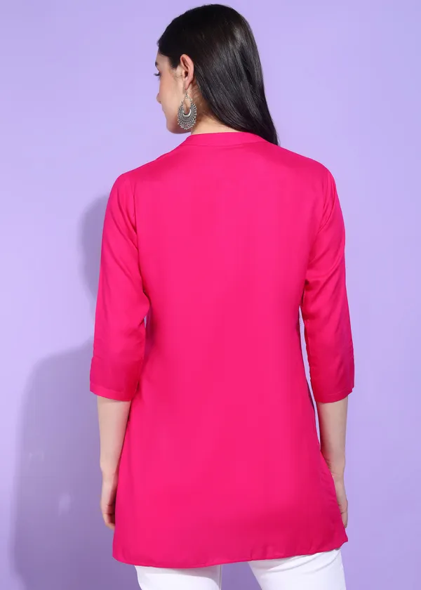 Pink_Embroidered_Kurti_Rayon_For_Women