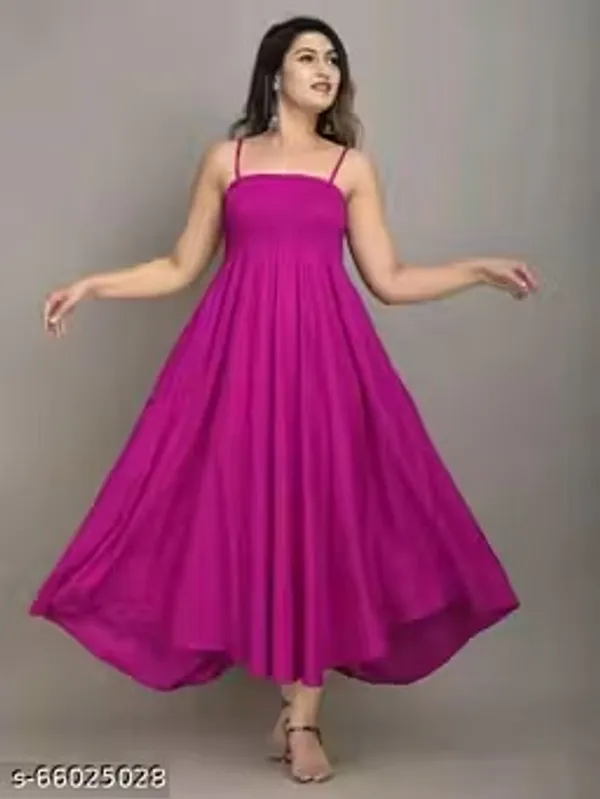 Pink_Bobinelastic_Dress_Rayon_For_Women