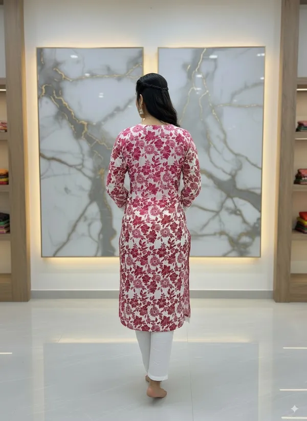 Red_Floral_Lace_Sequin_Kurti_Viscose_Rayon_For_Women