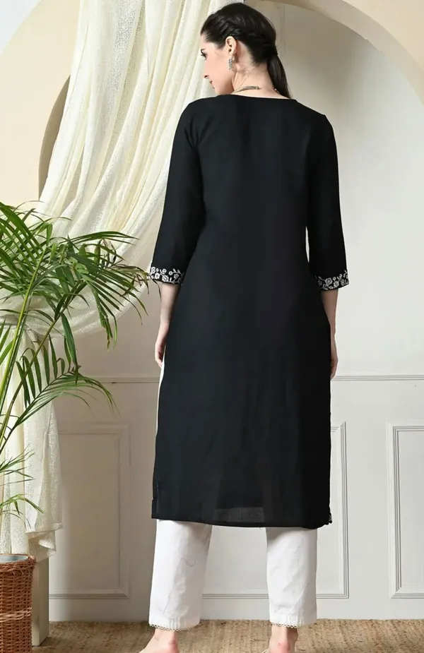 Black_Embroidered_Kurti_Viscose_Rayon_For_Women