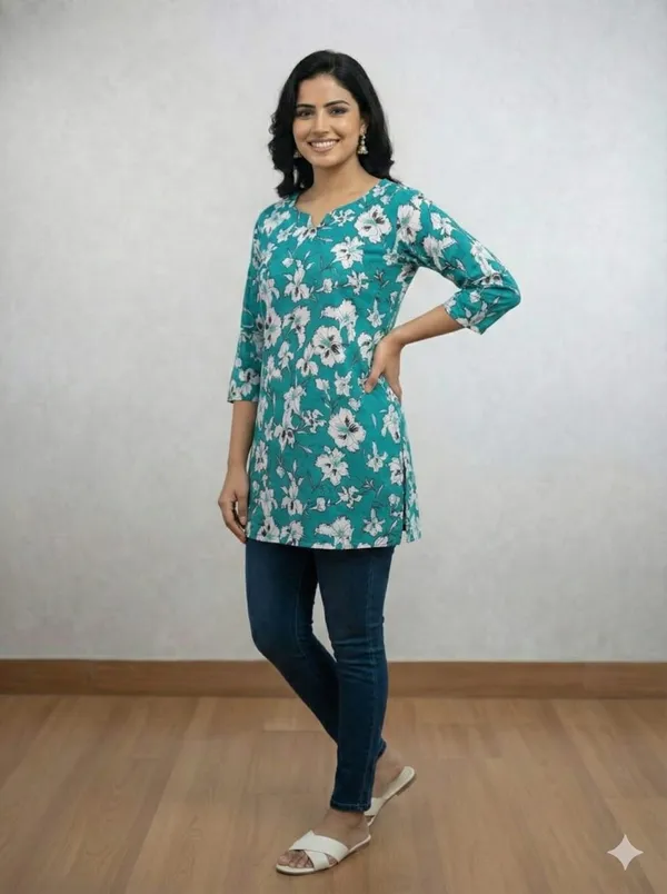 Skywhite_Printed_Kurtis_Cotton_For_Women