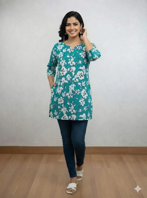 Skywhite_Printed_Kurtis_Cotton_For_Women