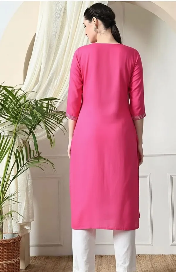 Pink_Embroidered_Kurti_Viscose_Rayon_For_Women