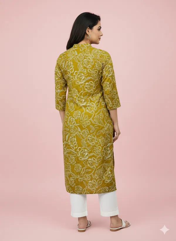 Mustard_Printed_Kurtis_Cotton_For_Women