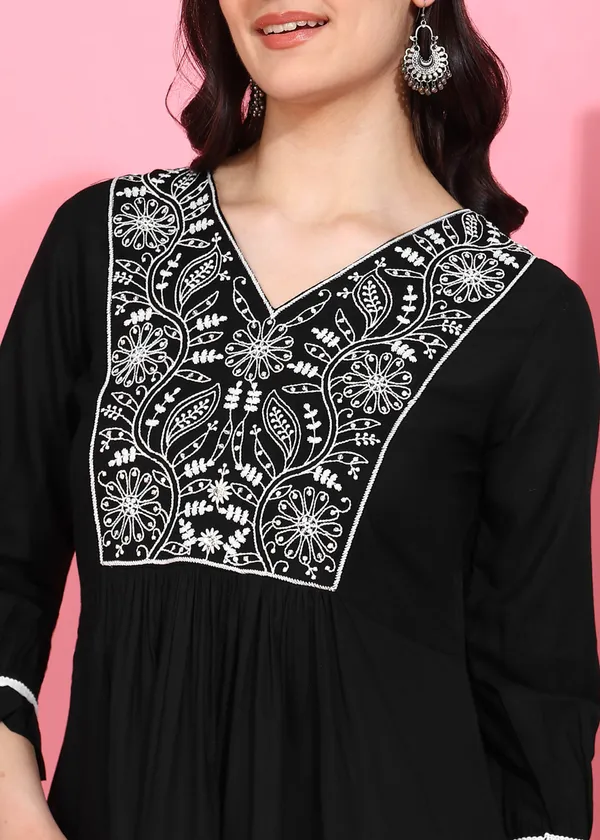 Black_Embroidered_Kurti_Rayon_For_Women
