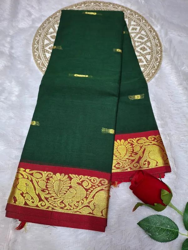 Green_Komal_Collection_Pure_Cotton_Saree