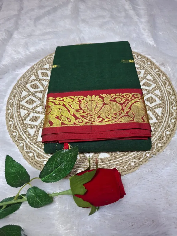 Green_Komal_Collection_Pure_Cotton_Saree