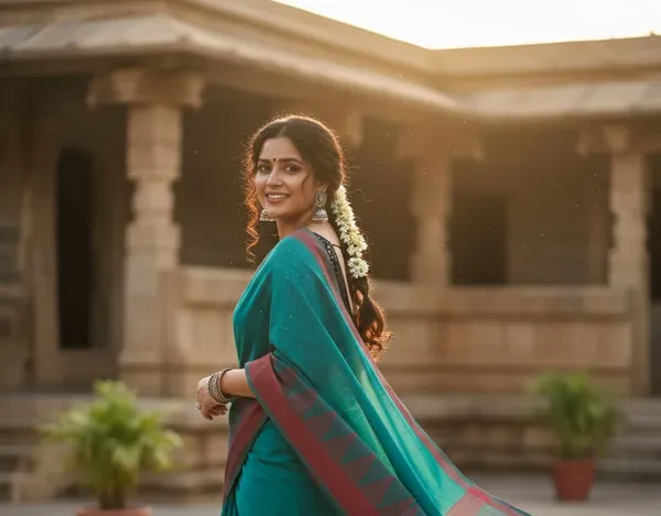 Teal_Green_Venkatagiri_Chettinadu_Pure_Cotton_Saree_With_Running_Blouse
