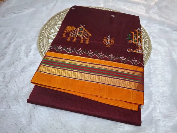 Maroon_Paras_Border_Kasuti_Hand_Work_Saree