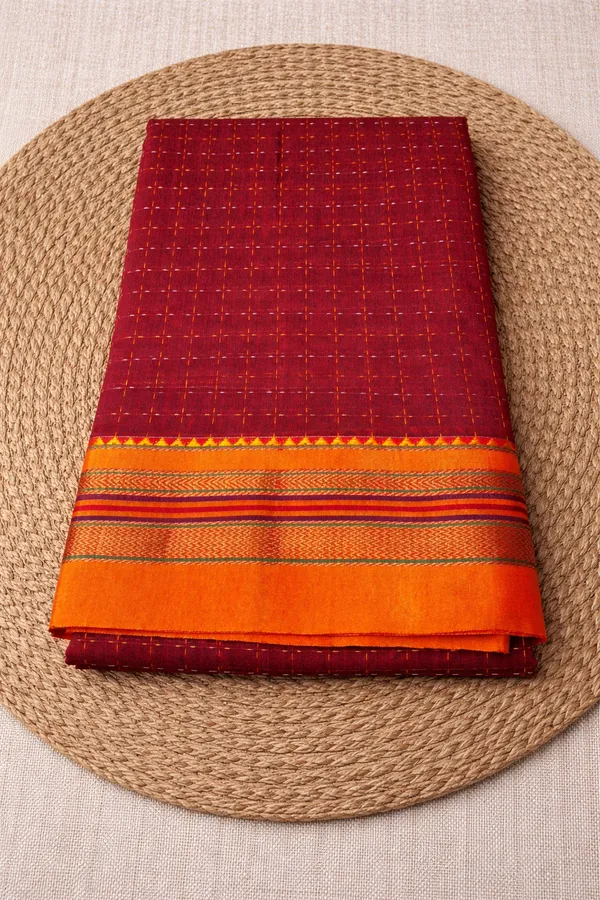 Raspberry_Red_Ilkal_Cotton_Chadurang_Chikki_Star_Plus_Saree