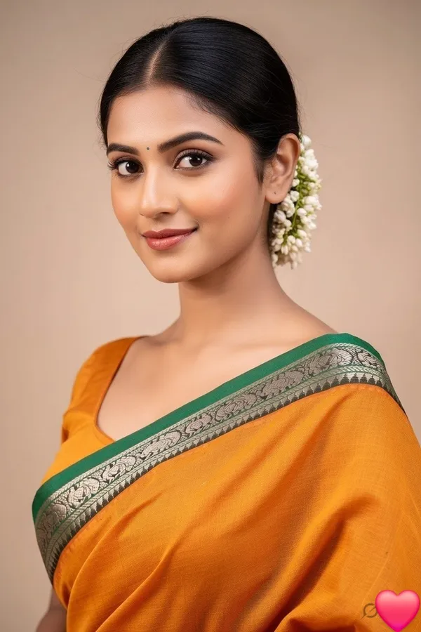 Mustard_yellow_with_green_border_Narayanpeth_cotton_masarasaised_saree.