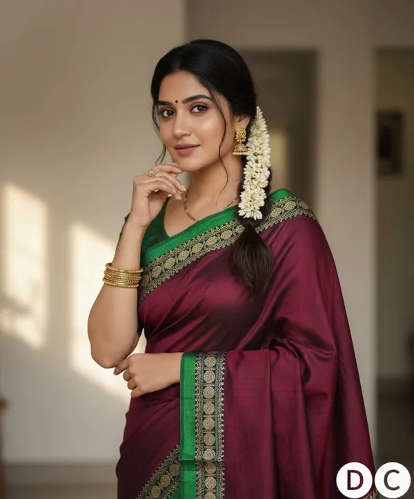 Mejenta_Purple_Gopika_Narayanpet_Cotton_Masarasaised__And_Kalamkari_1_Meter_Matching_Blouse_Free_For_Women